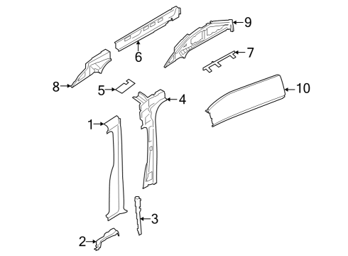 2023 Ford E-Transit Center Pillar Diagram 1