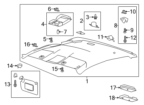 2020 Ford Ranger Interior Trim - Cab Diagram 4