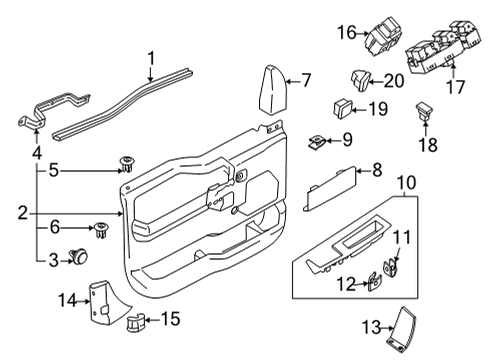 2022 Ford F-150 Front Door Diagram 3