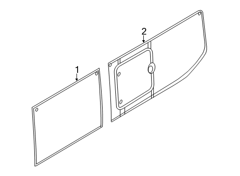 2020 Ford Transit 250 Side Panel - Glass & Hardware Diagram 4