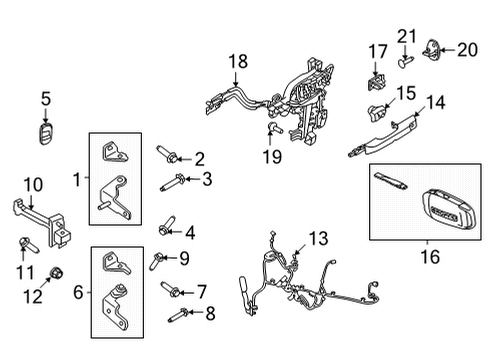 2021 Ford Bronco Sport REGULATOR - WINDOW - LESS MOTO Diagram for M1PZ-7827008-A