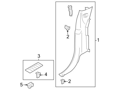 2022 Ford F-150 Lightning Interior Trim - Cab Diagram 5