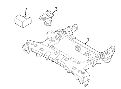 2022 Ford E-Transit Suspension Mounting - Rear Diagram