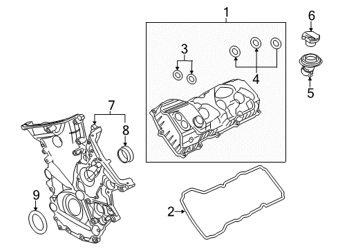 2020 Lincoln Navigator Valve & Timing Covers Diagram