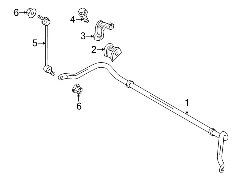 2022 Ford Transit 350 Stabilizer Bar & Components - Front Diagram 1