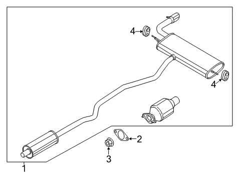 2020 Ford SSV Plug-In Hybrid Exhaust Components Diagram