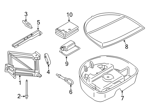 2020 Lincoln Nautilus Jack & Components Diagram