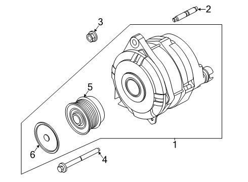 2022 Ford Explorer ALTERNATOR ASY Diagram for L1MZ-10346-A