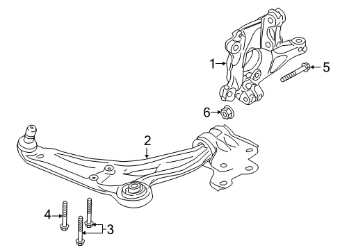 Detroit Axle Rear Lower Forward Control Arms + Sway Bars For 2016-2018 Ford Edge Lincoln MKX