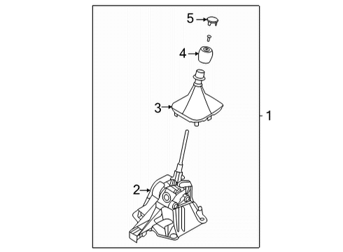 2022 Ford Bronco BOOT - GEAR CHANGE LEVER Diagram for MB3Z-7277-A