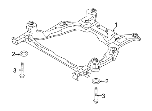 2022 Lincoln Nautilus Suspension Mounting - Front Diagram
