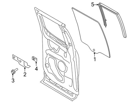 2022 Ford F-150 Front Door Glass & Hardware Diagram 3
