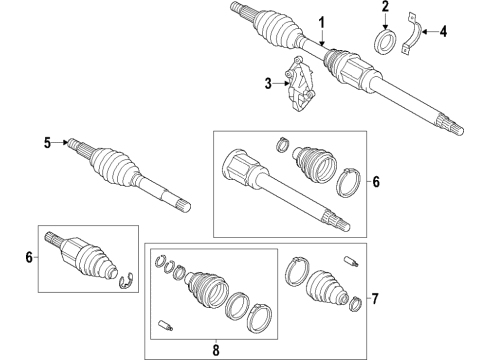 2022 Ford Transit Connect Axle Shafts & Joints, Drive Axles Diagram