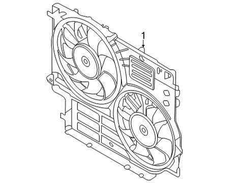 2022 Ford Transit 350 Cooling System, Radiator, Water Pump, Cooling Fan Diagram 1