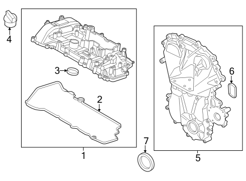 2023 Ford Escape Valve & Timing Covers Diagram 1