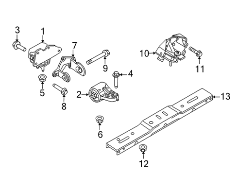 2022 Ford F-150 Engine & Trans Mounting Diagram 1