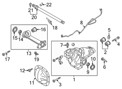 2022 Ford F-150 Axle Housing - Front Diagram 1