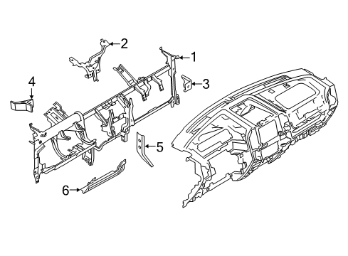 2021 Lincoln Navigator Cluster & Switches, Instrument Panel Diagram 3