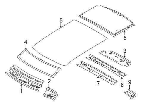 2022 Ford Transit Connect Roof & Components Diagram 4