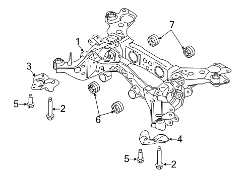2022 Lincoln Nautilus Suspension Mounting - Rear Diagram 1