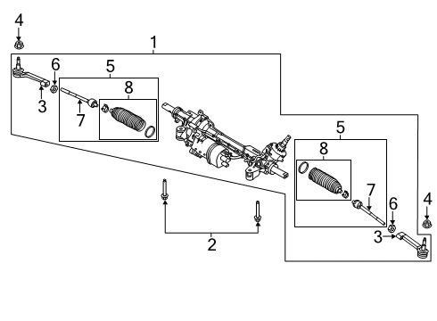 2021 Ford Explorer End - Spindle Rod Connecting Diagram for L1MZ-3A130-C