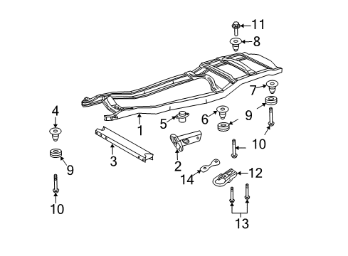 1994 Ford F53 HOOK - TOWING - REAR Diagram for FL3Z-17A954-E
