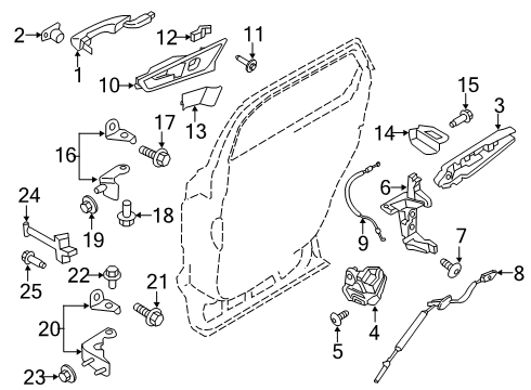 2023 Lincoln Nautilus Lock & Hardware Diagram 3