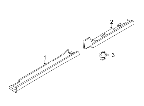 2022 Ford Transit Connect Exterior Trim - Pillars Diagram 1