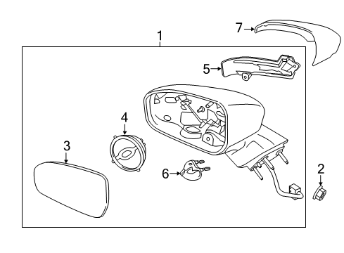 2020 Ford SSV Plug-In Hybrid Outside Mirrors Diagram 3