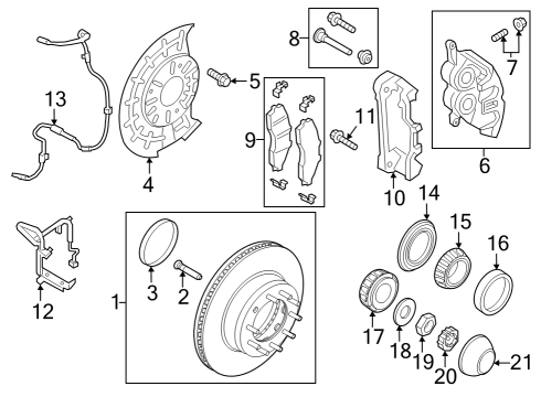 2023 Ford F-350 Super Duty Brake Components Diagram 2