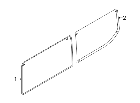 2020 Ford Transit 250 Side Panel - Glass & Hardware Diagram 3
