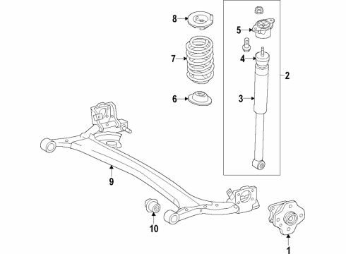 2022 Ford EcoSport Rear Axle, Suspension Components Diagram