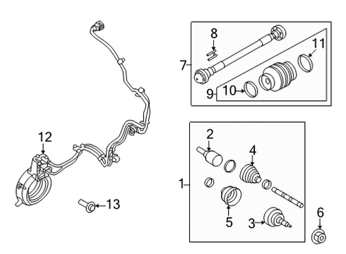 2022 Ford F-150 Drive Axles - Front Diagram 2