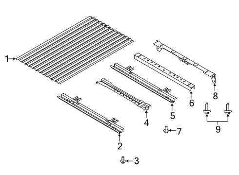 2020 Ford Ranger Pick Up Box - Floor Diagram 1