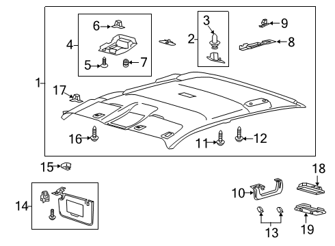 2020 Ford Ranger Interior Trim - Cab Diagram 2