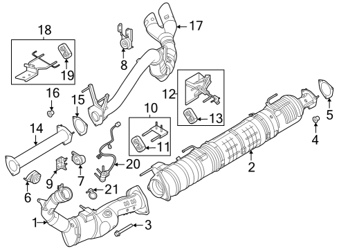 2023 Ford F-350 Super Duty MUFFLER AND PIPE ASY - REAR Diagram for LC3Z-5230-C