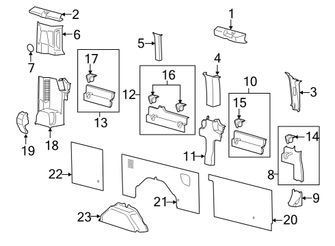 2023 Ford E-Transit Interior Trim - Side Panel Diagram 10