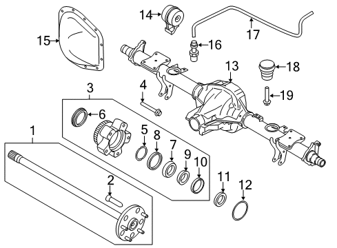 SHAFT ASY - REAR AXLE Diagram for KK4Z-4234-B