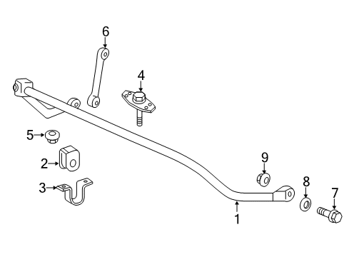 2020 Ford F-350 Super Duty Stabilizer Bar & Components - Front Diagram 2