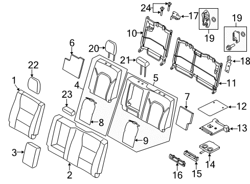 2020 Ford F-150 Rear Seat Components Diagram 4