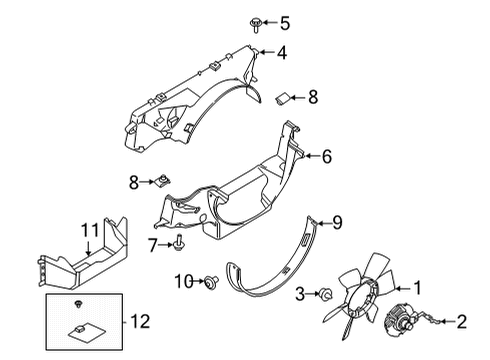 2021 Ford F-150 Cooling System, Radiator, Water Pump, Cooling Fan Diagram 3