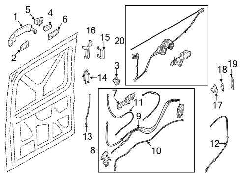 2022 Ford E-Transit Lock & Hardware Diagram 6