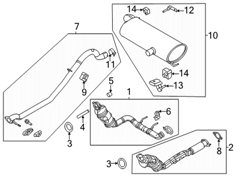 2023 Ford Bronco Exhaust Components Diagram 2