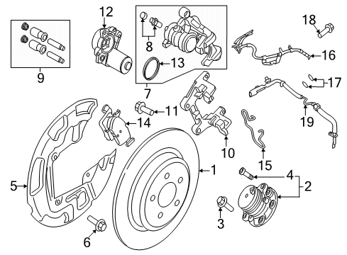 2021 Ford Edge Brake Components Diagram 3