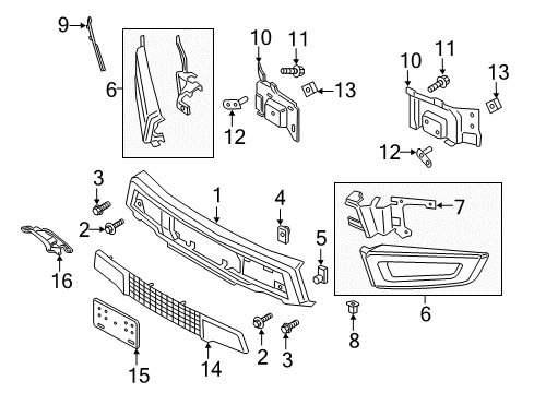 2020 Ford F-150 Front Bumper Diagram 2