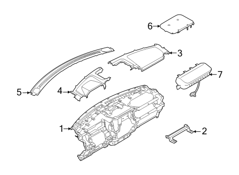 2022 Ford F-150 Lightning Instrument Panel Components Diagram 3