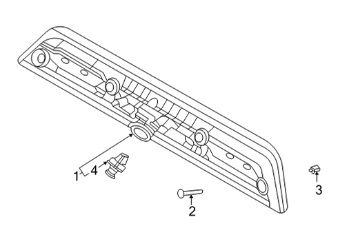2022 Ford F-150 High Mount Lamps Diagram 1