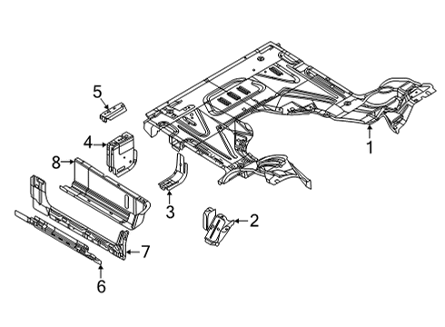 2023 Ford E-350/E-350 Super Duty Floor Diagram
