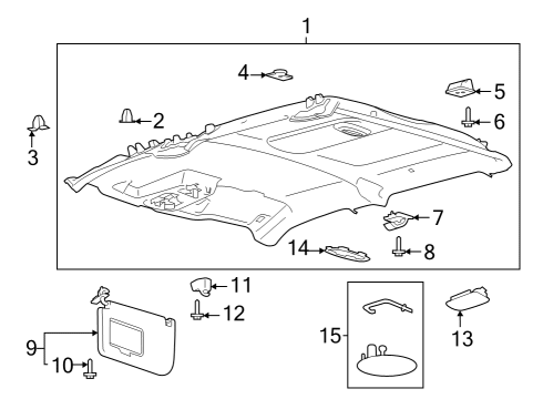 2022 Ford F-150 Lightning Interior Trim - Cab Diagram 4