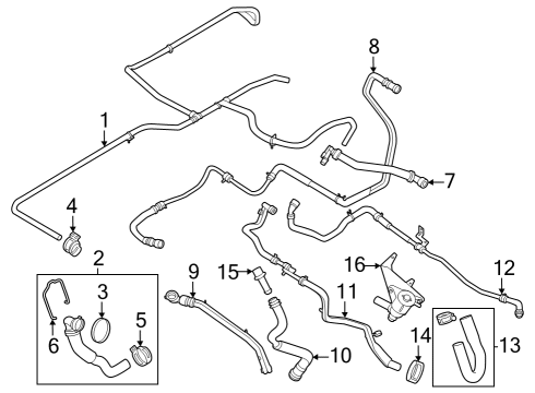 2023 Ford F-350 Super Duty Hoses, Lines & Pipes Diagram 2